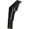 Ekena Millwork Damon Wrought Iron Bracket, (Triple center brace), Antiqued Warm Silver 2"W x 5 1/2"D x 8"H BKTM02X05X08TDAAWS - alternate 1